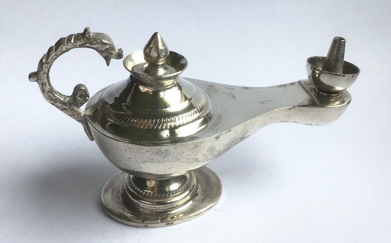 Egyptian .900 Silver Antique table lighter